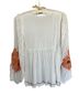 Floreat 100% Rayon White Orange Blouse Size XS - photo 2