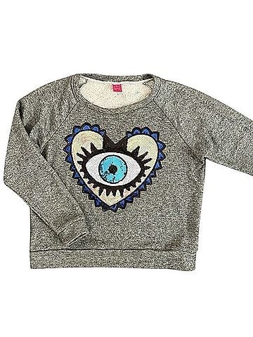 Melissa Masse Sequin Heart Evil Eye Sweatshirt (view 1)