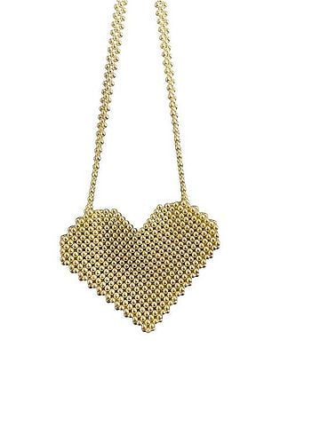 Anthropologie Pearl Beaded Heart Shaped Bag Shoulder Bag (view 2)