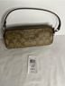Coach 100% Coated Canvas 100% Leather Solid Brown Tan Leather Shoulder Bag One size - photo 7