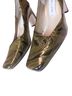 Bellini 100% Patent Leather Camo Green Black Heels Size 8 - photo 2