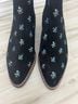 Coach 100% Leather Floral Black Ankle Boots Size 5 - photo 9