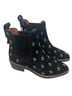 Coach 100% Leather Floral Black Ankle Boots Size 5 - photo 1