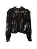 Express 95% Polyester 5% Spandex 100% Polyester Black Long Sleeve Blouse Size L - photo 1