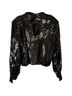 Express 95% Polyester 5% Spandex 100% Polyester Black Long Sleeve Blouse Size L - photo 2