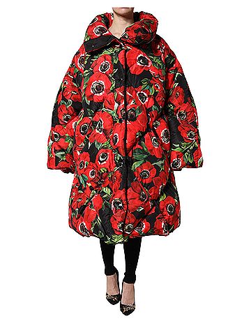 Dolce & Gabbana Multicolor Floral Full Zip Padded Women's Jacket (view 1)