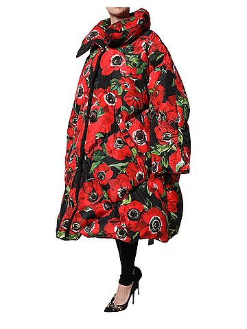 Dolce & Gabbana Multicolor Floral Full Zip Padded Women's Jacket (view 2)