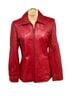Liz Claiborne 100% Leather Red Leather Jacket Size M - photo 1