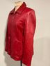 Liz Claiborne 100% Leather Red Leather Jacket Size M - photo 4