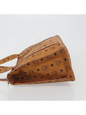MCM Visetos Leather Brown Leather Shoulder Bag Bag (view 2)