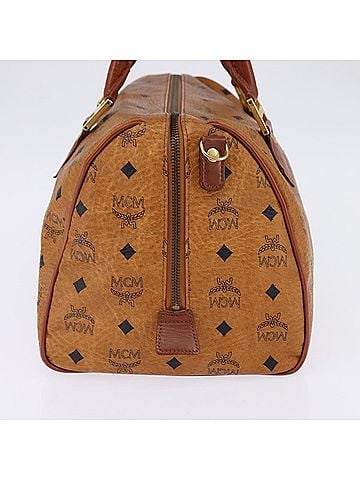MCM Visetos Logogramme Leather Brown Leather Handbag (view 2)