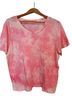 LoveShackFancy 100% Cotton Tie-dye Pink T-Shirt Size XXL - photo 1
