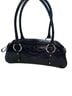 Guess 100% Patent Leather Camo Black Shoulder Bag One size - photo 2