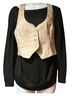 Ann Taylor LOFT Black Tan Vest Size XS - photo 1