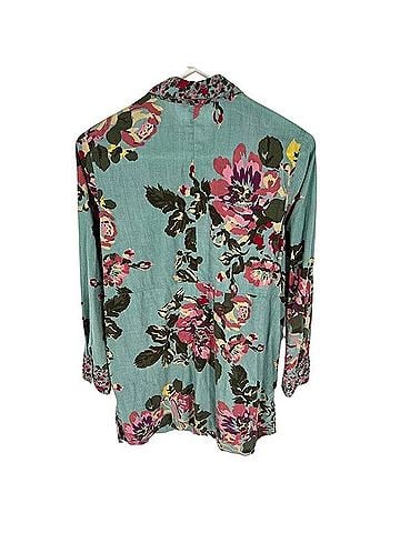 Soft Surroundings Scattered Roses Long Sleeve Button-Down Shirt (view 2)