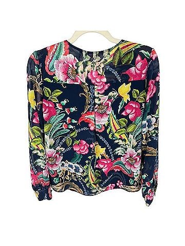 Soft Surroundings Samantha Georgette Top Long Sleeve Button-Down Shirt (view 2)