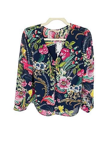 Soft Surroundings Samantha Georgette Top Long Sleeve Button-Down Shirt (view 1)