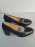 Clarks 100% Leather Solid Blue Heels Size 7 - photo 10