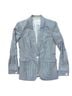 Rag & Bone 72% Cotton 22% Linen 100% Cotton 32% Silk Stripes Blue Blazer Size 4 - photo 2