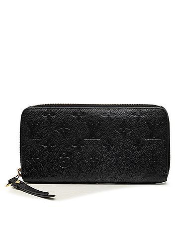 Louis Vuitton Louis Vuitton Monogram Empreinte Zippy Wallet Long Wallet, Round Zipper, M61864, Noir Black Leather, Women's LOUIS VUITTON (view 1)