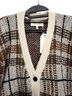 The Great. Plaid Brown Black Ivory Cardigan Size 1 - photo 3