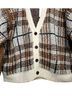 The Great. Plaid Brown Black Ivory Cardigan Size 1 - photo 4