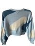 Cotton On Print Blue Multi Color Pullover Sweater Size S - photo 2