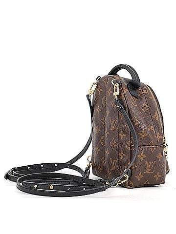 Louis Vuitton Louis Vuitton Monogram Palm Springs Backpack MINI M44873 LOUIS VUITTON Black Handbag (view 2)