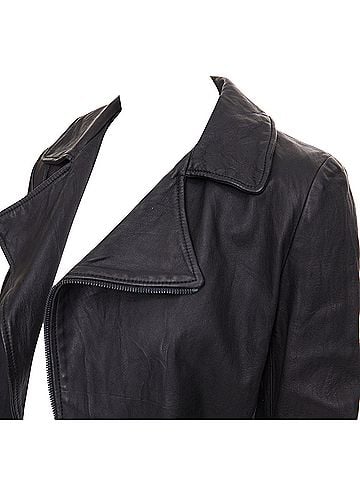 The Row The Row crinkled leather minimal biker jacket (view 2)
