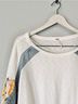 Free People Floral White Blue Long Sleeve T-Shirt Size S - photo 3