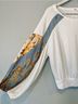 Free People Floral White Blue Long Sleeve T-Shirt Size S - photo 5
