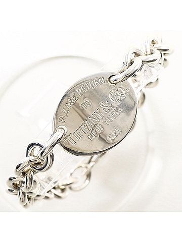 Tiffany & Co. Tiffany &amp; Co. Return to Oval Silver Bracelet, Total Weight 27.2g, 17cm, Like New Condition. (view 1)