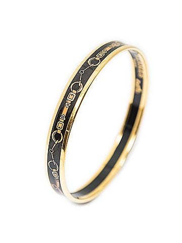 Hermes Leather Goods Enamel Bangle PM (view 1)
