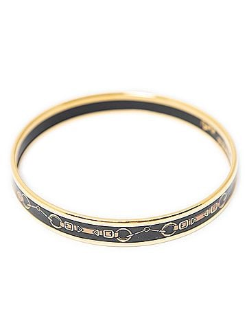 Hermes Leather Goods Enamel Bangle PM (view 2)