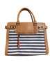 Aldo 100% Synthetic Stripes Blue White Orange Red Brown Tote One size - photo 1