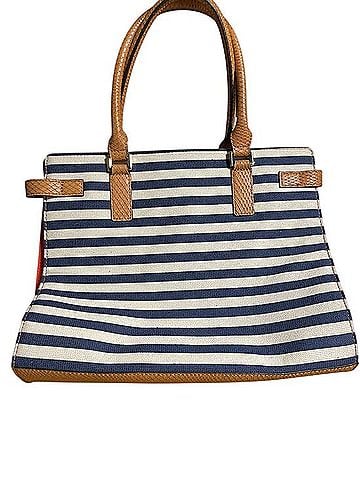 Aldo Striped Canvas &amp; Faux Leather Tote Bag Tote (view 2)