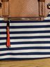 Aldo 100% Synthetic Stripes Blue White Orange Red Brown Tote One size - photo 3