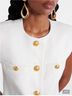 Veronica Beard 53% Linen 29% Polyester 16% Viscose 2% Elastane 100% Polyester Solid White Vest Size 8 - photo 5