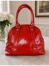Bally 100% Patent Leather Solid Red Leather Satchel One size - photo 7