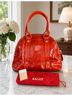 Bally 100% Patent Leather Solid Red Leather Satchel One size - photo 11