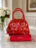 Bally 100% Patent Leather Solid Red Leather Satchel One size - photo 14