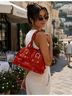 Bally 100% Patent Leather Solid Red Leather Satchel One size - photo 12