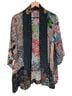 Johnny Was 100% Cupramonium Floral Multi Color Jersey Size M - photo 1