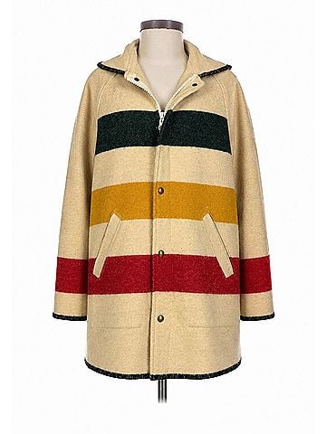 Woolrich Hudson’s Bay Wool Hooded Zip Coat Jacket (view 1)