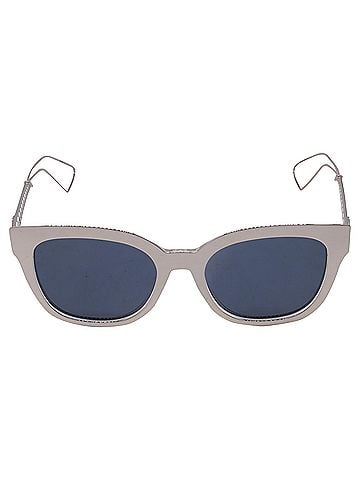Christian Dior Dior Diorama 1 Mirrored Wayfarer Sunglasses in Silver Acetate (view 1)