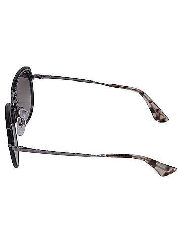 Prada Prada Catwalk SPR58U Oval Sunglasses in Grey Metal (view 2)