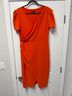 Express Solid Orange Cocktail Dress Size L - photo 4