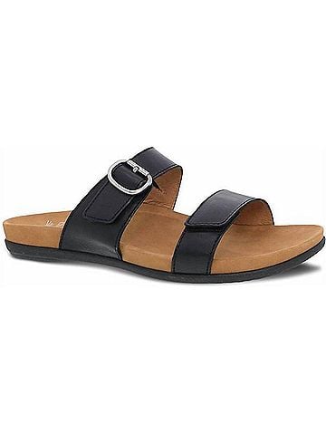 Dansko Women's Justine Sandals in Black Calf (view 1)