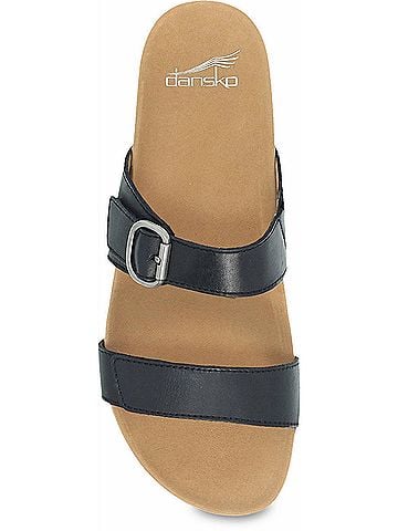 Dansko Women's Justine Sandals in Black Calf (view 2)