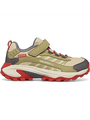 Merrell Kid's Moab Speed 2 Low Sneakers in Multi Beige (Beige / Red / Dark Gray) (view 1)